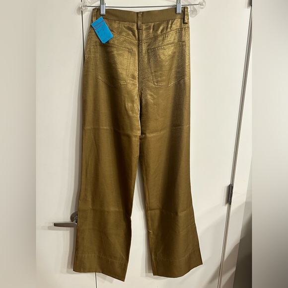 FRENCH CONNECTION CAMMIE SHIMMER FLARE PANTS - Picture 5 of 8